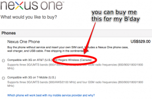 Google Nexus is available in Canada